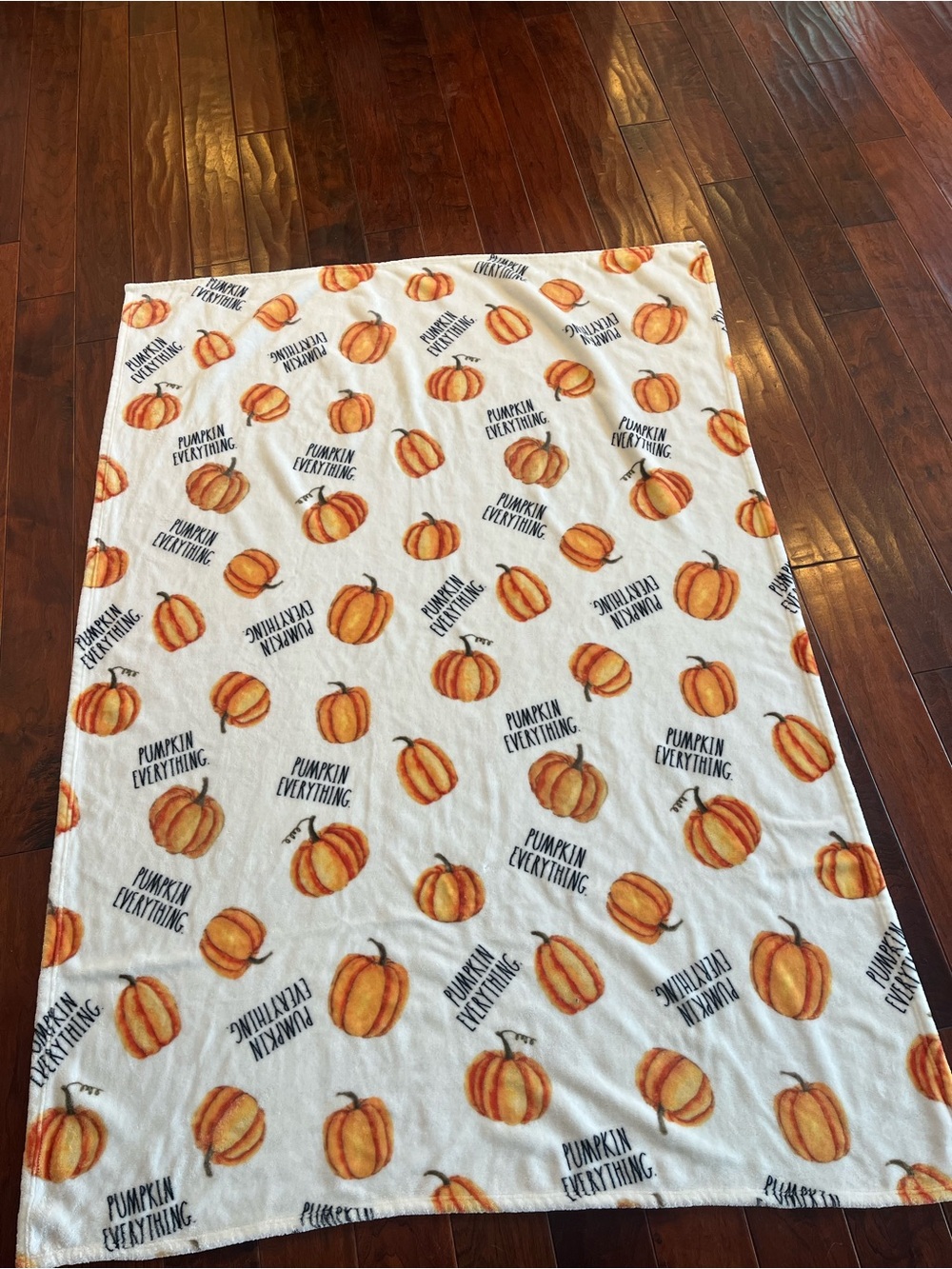 Rae Dunn Pumpkin Everything Fall Plush Throw Blanket